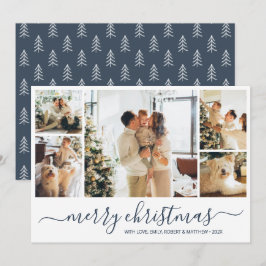 Minimale kerstfeestkaart voor foto's kaart