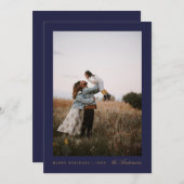 Minimale kerstfeestkaart voor marineschepen feestdagenkaart (Voorkant / Achterkant)