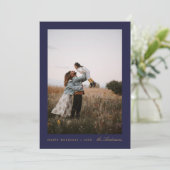 Minimale kerstfeestkaart voor marineschepen feestdagenkaart (Staand voorkant)