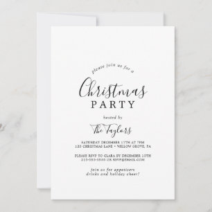 Minimale kerstfeesttypografie kaart