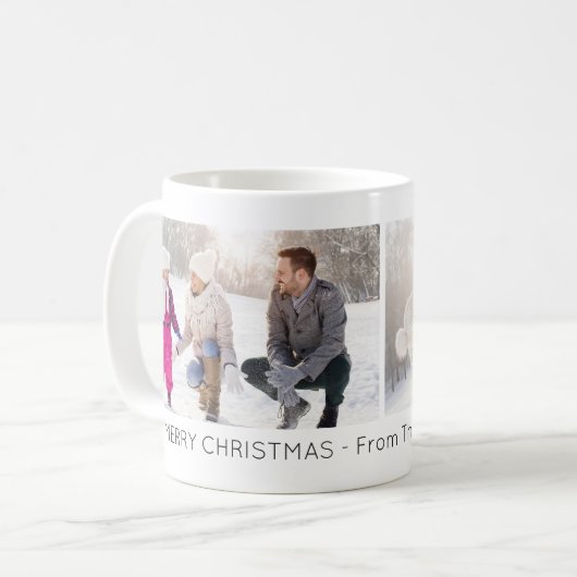 Minimale kerstfoto collage koffiemok (Voorkant links)