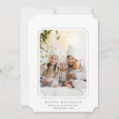 Minimale kerstfoto feestdagenkaart (Voorkant)