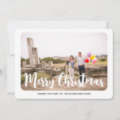 Minimale kerstfoto feestdagenkaart (Voorkant)