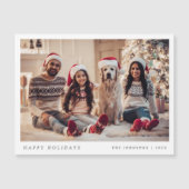 Minimale kerstfoto Moderne Kaart van de Nieuwsfami (Voorkant)