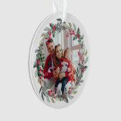 Minimale kerstfoto | Moderne maretak Ornament (voorkant)