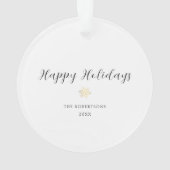 Minimale kerstfoto | Moderne maretak Ornament (achterkant)