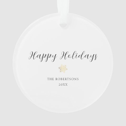 Minimale kerstfoto | Moderne maretak Ornament (achterkant)