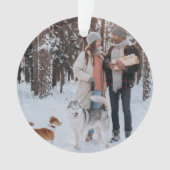 Minimale kerstfoto Scandinavian Forest Green Ornament (voorkant)