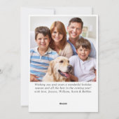 Minimale kerstfoto van de elegante pine-boom feestdagenkaart (Achterkant)