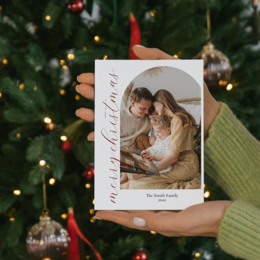 Minimale kerstfoto voor Arch Kaart