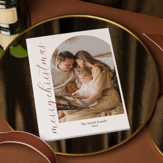 Minimale kerstfoto voor Arch Kaart