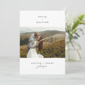 Minimale kerstfoto voor Merry & Married Feestdagenkaart (Staand voorkant)