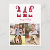 Minimale kerstfotocollage feestdagenkaart (Voorkant)