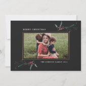 Minimale kerstfotokaart feestdagenkaart (Voorkant)