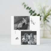 Minimale kerstfoto's met zwarte en witte kunst feestdagenkaart (Staand voorkant)