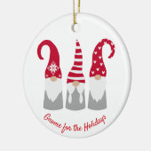 Minimale kerstgnomen voor persoonlijk gebruik keramisch ornament (Links)