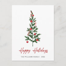 Minimale kerstgroet met elegante pinebomen