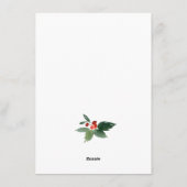 Minimale kerstgroet met elegante pinebomen feestdagenkaart (Achterkant)