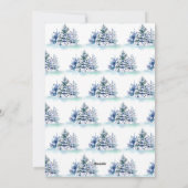 Minimale kerstgroet met elegante pinebomen feestdagenkaart (Achterkant)