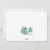 Minimale kerstgroet met elegante pinebomen feestdagenkaart (Achterkant)