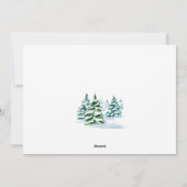 Minimale kerstgroet met elegante pinebomen feestdagenkaart (Achterkant)