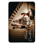 Minimale kersthandschrift met fotoscript magneet (Verticaal)