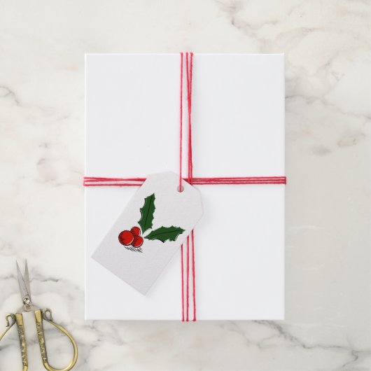 Minimale Kersthulst Cadeaulabel (Met Touw)