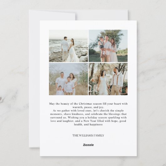 Minimale kerstkaart (Achterkant)