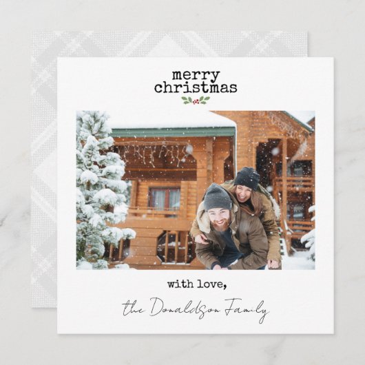 Minimale kerstkaart (Voorkant / Achterkant)