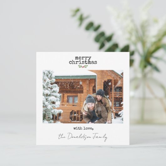 Minimale kerstkaart (Staand voorkant)