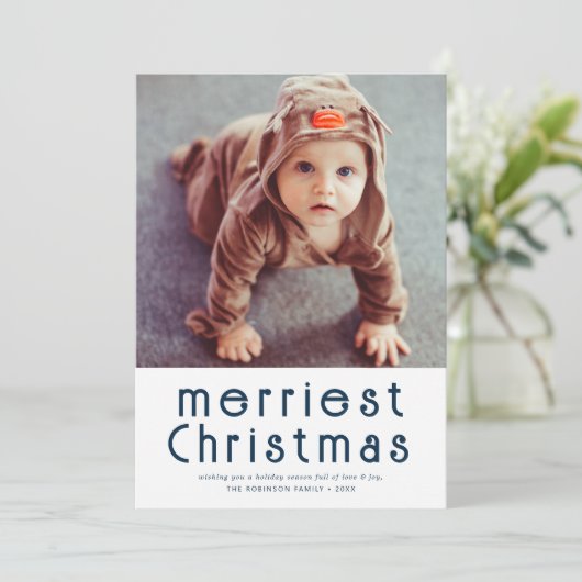 minimale kerstkaart (Staand voorkant)