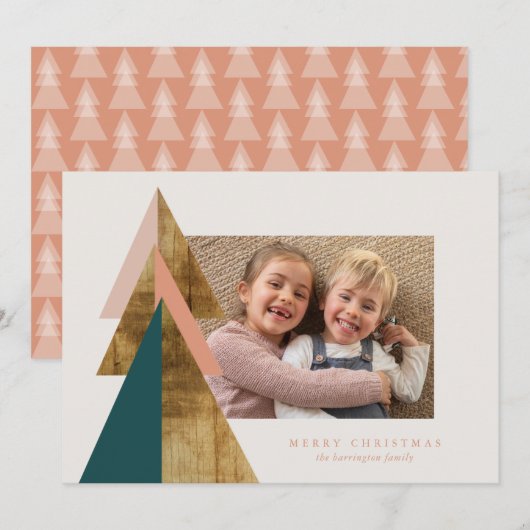 Minimale Kerstkaart Kaart (Voorkant / Achterkant)