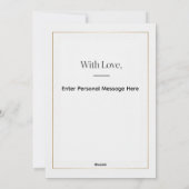 Minimale kerstkaart ‘Merry’ met boog en voorzijde (Achterkant)