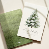 Minimale Kerstkaart met dennenboom