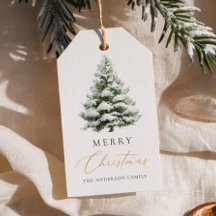Minimale Kerstkaart met dennenboom