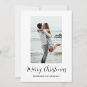 Minimale kerstkaart met dooreenpaar Verloving (Voorkant)