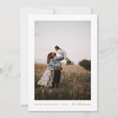 Minimale kerstkaart met foto (Voorkant)