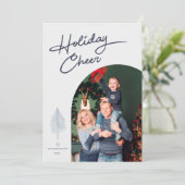 Minimale Kerstkaart met Foto (Staand voorkant)