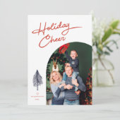 Minimale Kerstkaart met Foto (Staand voorkant)