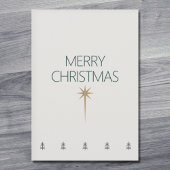 Minimale Kerstkaart met Gouden Ster
