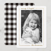 Minimale kerstkaart met Merry Gold-formaat Kaart (Voorkant / Achterkant)