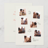 Minimale kerstkaart met zeven foto's (Voorkant / Achterkant)
