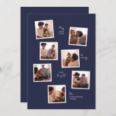 Minimale kerstkaart met zeven foto's (Voorkant / Achterkant)