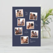 Minimale kerstkaart met zeven foto's (Staand voorkant)