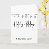 Minimale kerstkaart voor feestdagen - Eenvoudig pl Kaart (Gele Bloem)