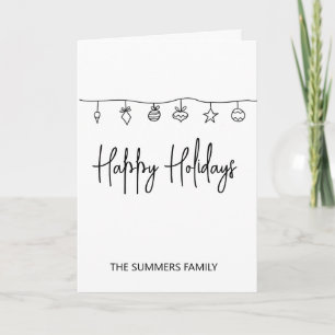 Minimale kerstkaart voor feestdagen - Eenvoudig pl Kaart