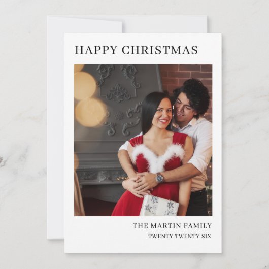 Minimale kerstkaart voor kerstwensen (Voorkant)