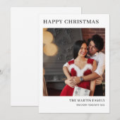 Minimale kerstkaart voor kerstwensen (Voorkant / Achterkant)