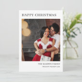 Minimale kerstkaart voor kerstwensen (Staand voorkant)