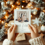 Minimale kerstkaart voor vrede en liefde Gold Kaart<br><div class="desc">Met een modern,  minimalistisch lettertype voor vrede en liefde in goud</div>